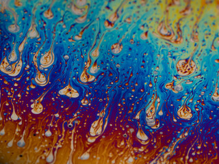 soap bubbles close up in the detail - macro photography