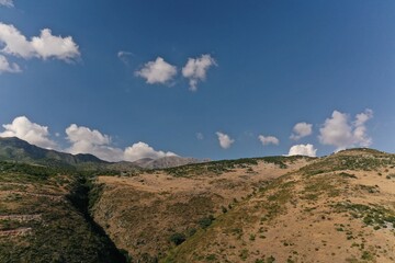 Fototapeta na wymiar Himare beach albania Mediterranean south albanian riviera