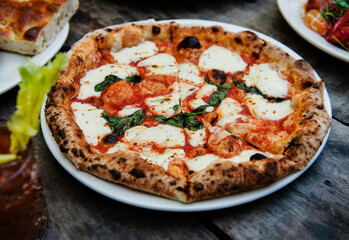 Gourmet Margherita pizza 