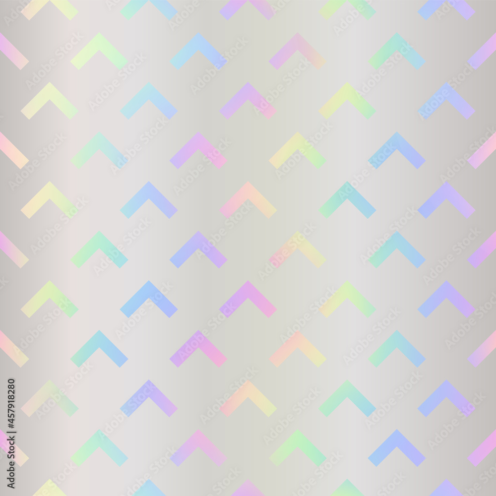 Aufkleber arrow seamless pattern. repeating hologram pattern. holographic background. repeated silver foil tex