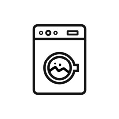 Washing machine icon.Vector illustration isolated on white background.
