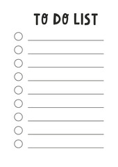 To do list for printing. Daily organizer page.