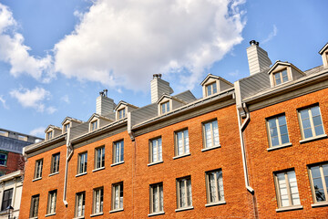 Iconic architecture in old town Montreal