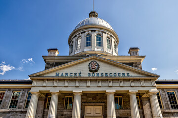 The iconic dome and structure of the Bonsecours Market in MOntreal