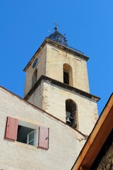 Beautiful ancient French city in Aix En Provence, old historic building in the historical center of...