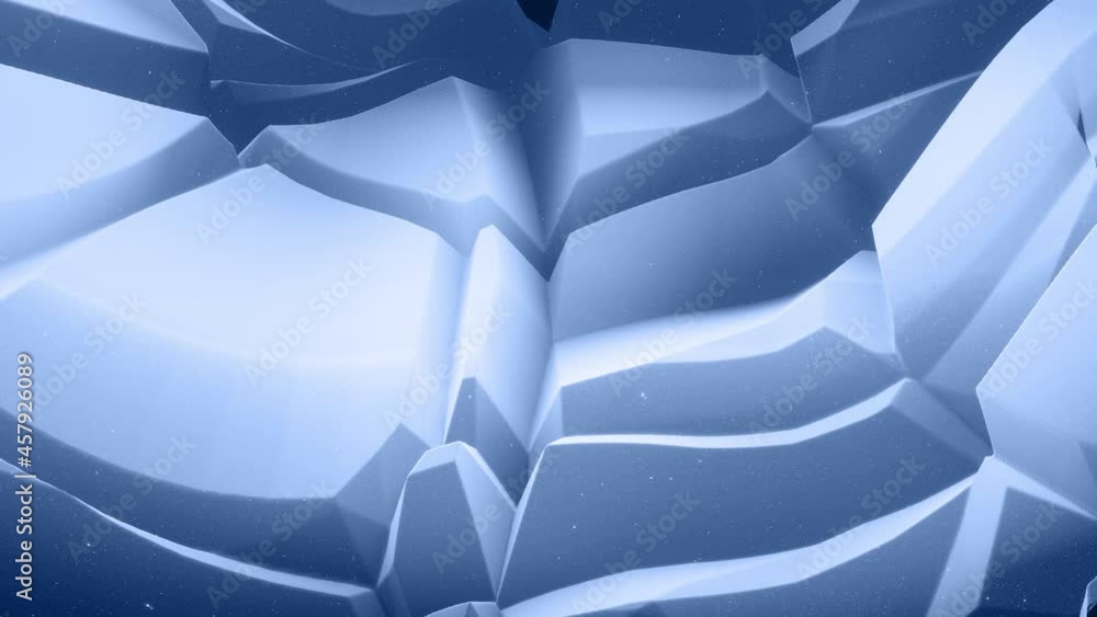 Poster beautiful abstract 3d surface with glitter sparkles, abstract 3d waves run on surface in loop. black