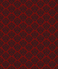Black lace on dark red background