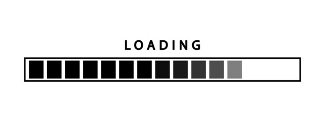 Cargando. Icono de barra de carga. Concepto de progreso de carga o actualización. Ilustración vectorial