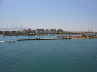 Fototapeta premium port country with sea