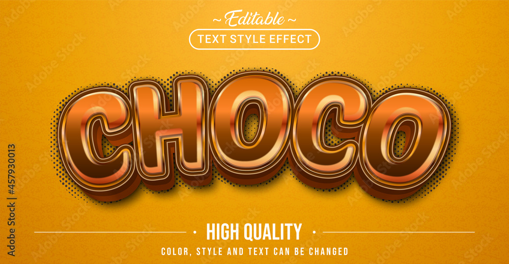 Aufkleber Editable text style effect - Chocolate text style theme.
