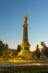 Monument of Freedom at the center of city of Ruse, Bulgaria