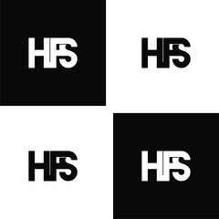 hfs letter monogram logo design set