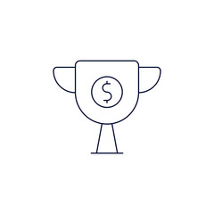 Business success trophy cup icon vector