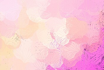 Light Pink, Yellow vector backdrop with memphis shapes.