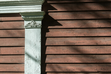 clapboard siding with fancy design element