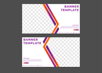 Fototapeta premium modern hexagonal gradient business banner template