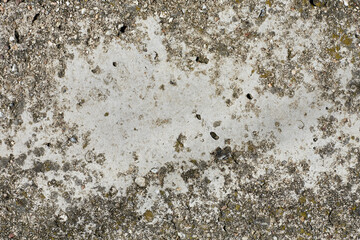 Old grey concrete wall with concrete texture for background. Front view with copy space.