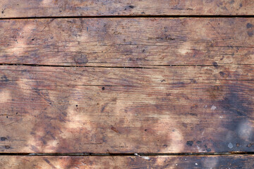 Fototapeta premium Dirty wood plank background. Wood texture. Front view with copy space.