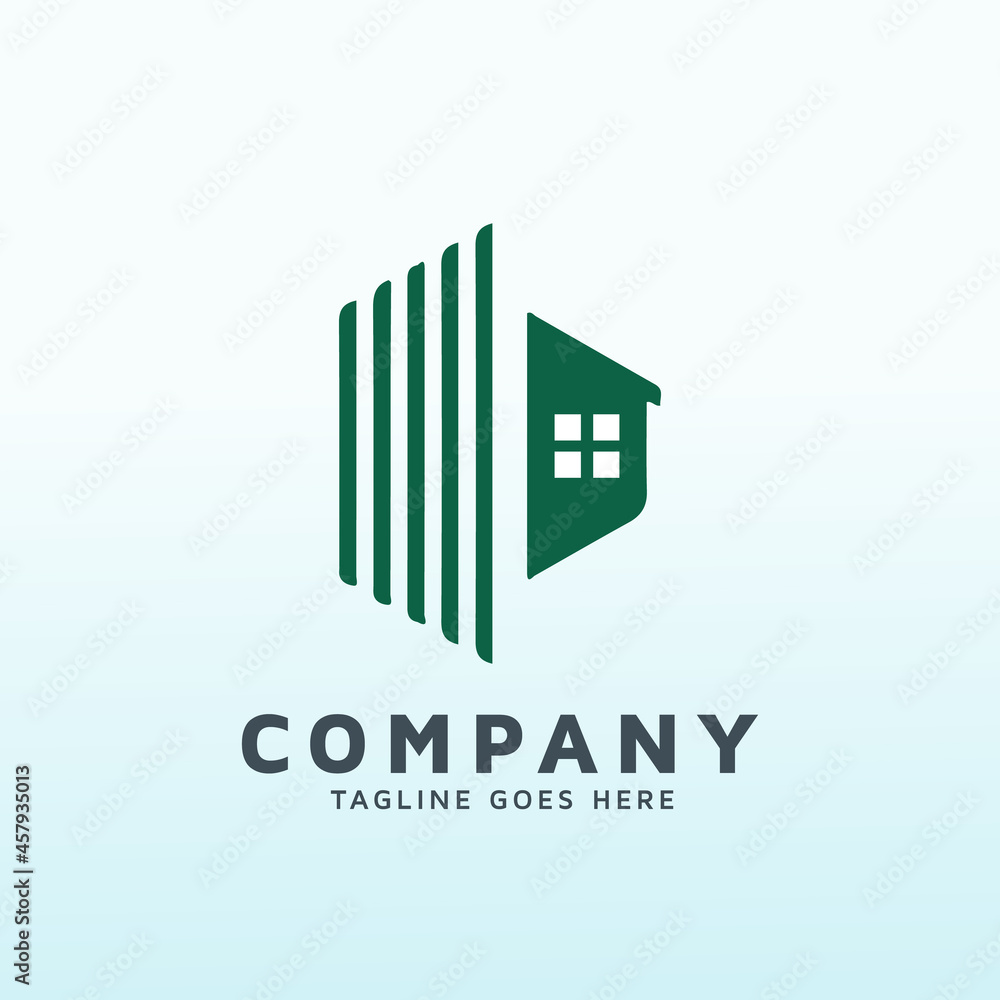 Wall mural Company real estate vector logo design idea