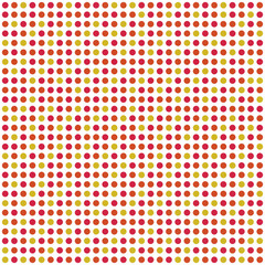 POLKA Dots of color, multi-colored, yellow, orange, red. Used for background or wallpaper. Dots color randomly positioned. 3D rendering.