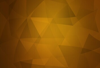 Fototapeta premium Dark Orange vector polygonal template.
