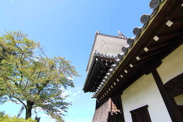 晴天の岩村城太鼓櫓