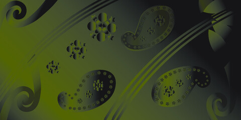 Green illustration of an background with leaves