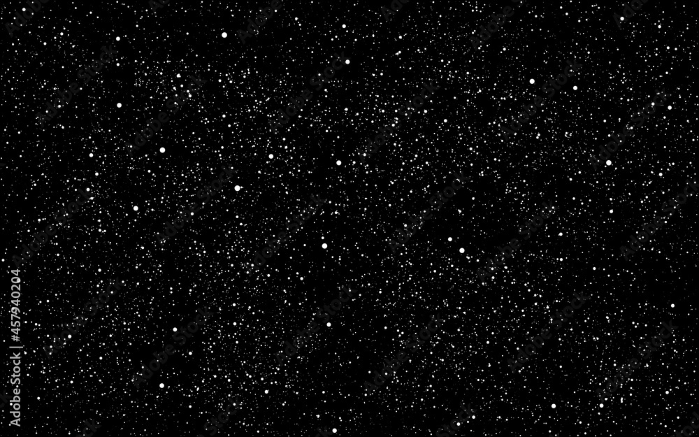 Wall mural space background. dark cosmos texture and white stars. realistic constellations. stardust backdrop. 