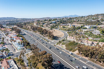 Aerial view of a California Freeway