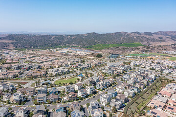 An aerial view of a master planned community