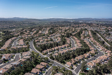 Aerial View of a Master Planned Suburban California Neighborhood
