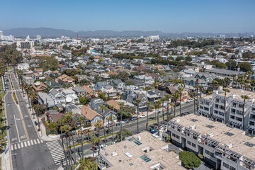 Obraz premium Aerial View of a Santa Monica Neighborhood