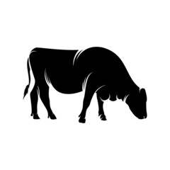 Cow logo template design vector