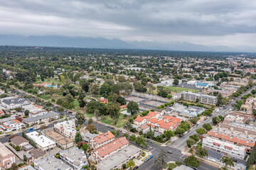 aerial view of the city park