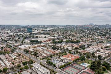 Obraz premium city aerial view
