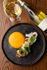 Shish kebab with mango sauce