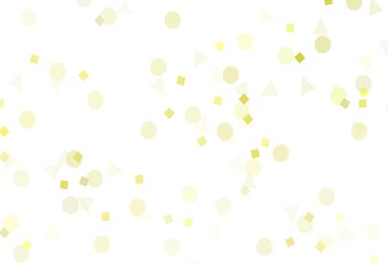 Light Yellow vector layout with circles, lines, rectangles.