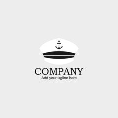captain hat logo. vector illustration for logo or icon