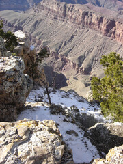 Snow Down the Grand Canyon