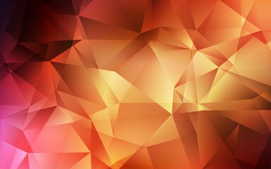Dark Red vector triangle mosaic template.