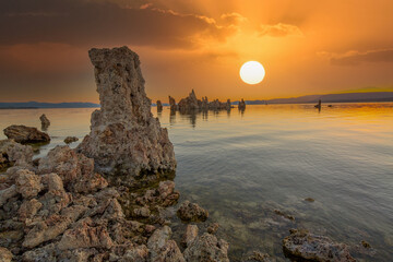 Mono Lake is a salty alkaline lake in Mono County, California, United States of America. It has an...