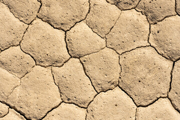 Close Up Of The Cracking Surface Of The Racetrack Playa