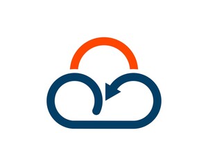 Abstract cloud shape with arrow symbol inside © Jefry Maviskho