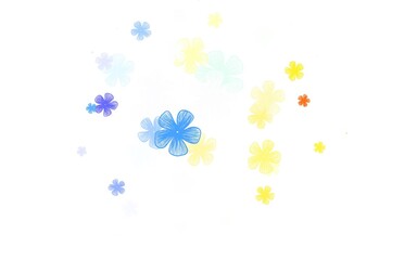 Obraz na płótnie Canvas Light Multicolor vector doodle background with flowers.