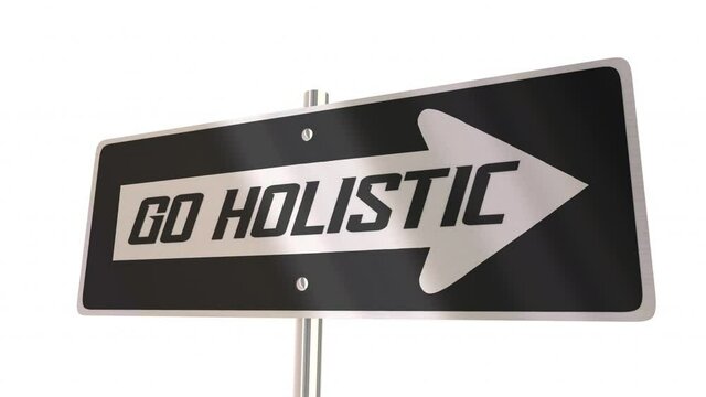Go Holistic Total All Inclusive One Way Road Sign 3d Animation