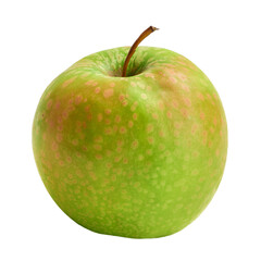 The fresh Granny Smith apple is isolated on a white background.