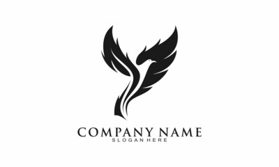 Dove bird elegant vector logo