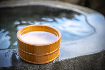 日本の温泉　和風イメージ