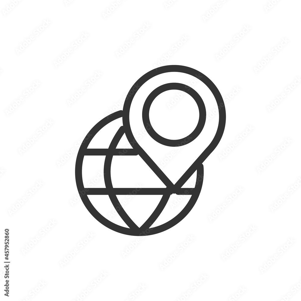 Poster premium navigation line icon for app, web and ui.