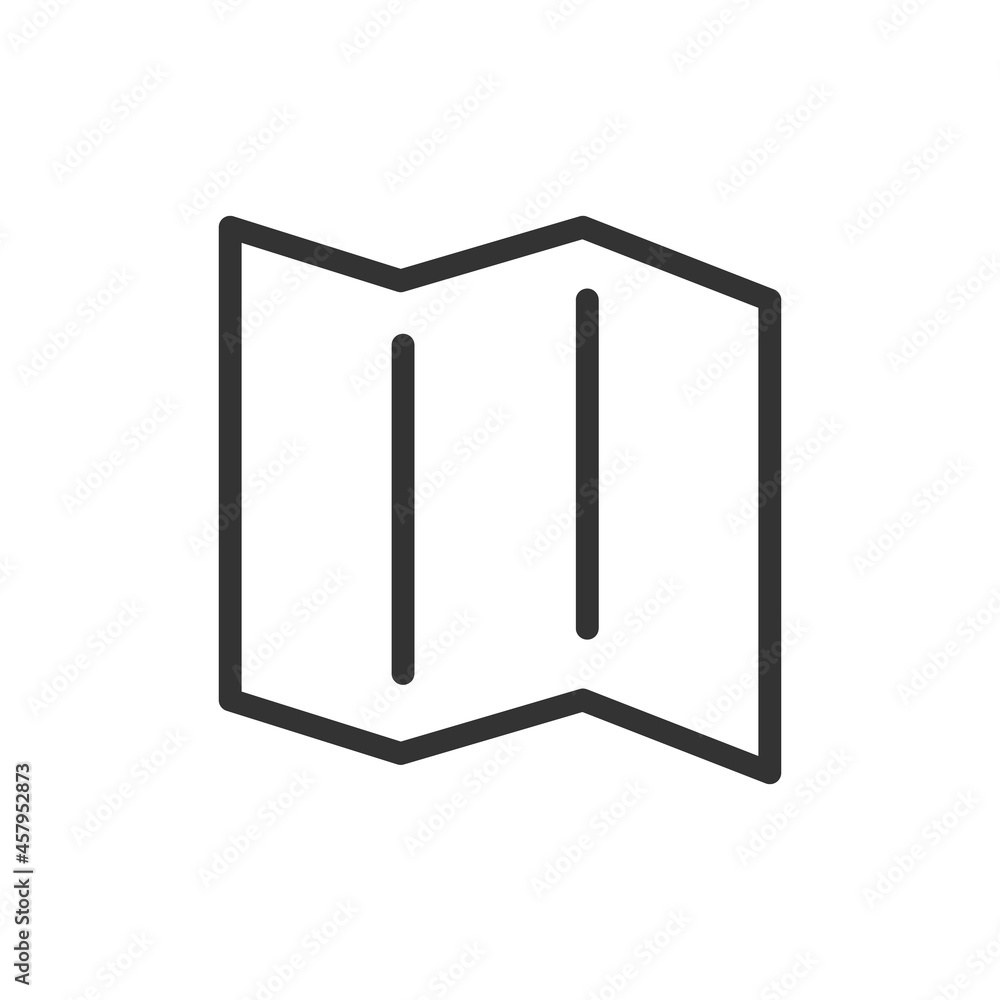 Poster simple navigation line icon.